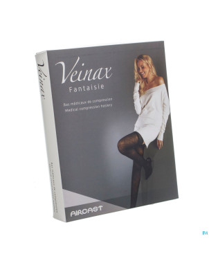 Veinax collant petit losange 2 long noir taille 2
