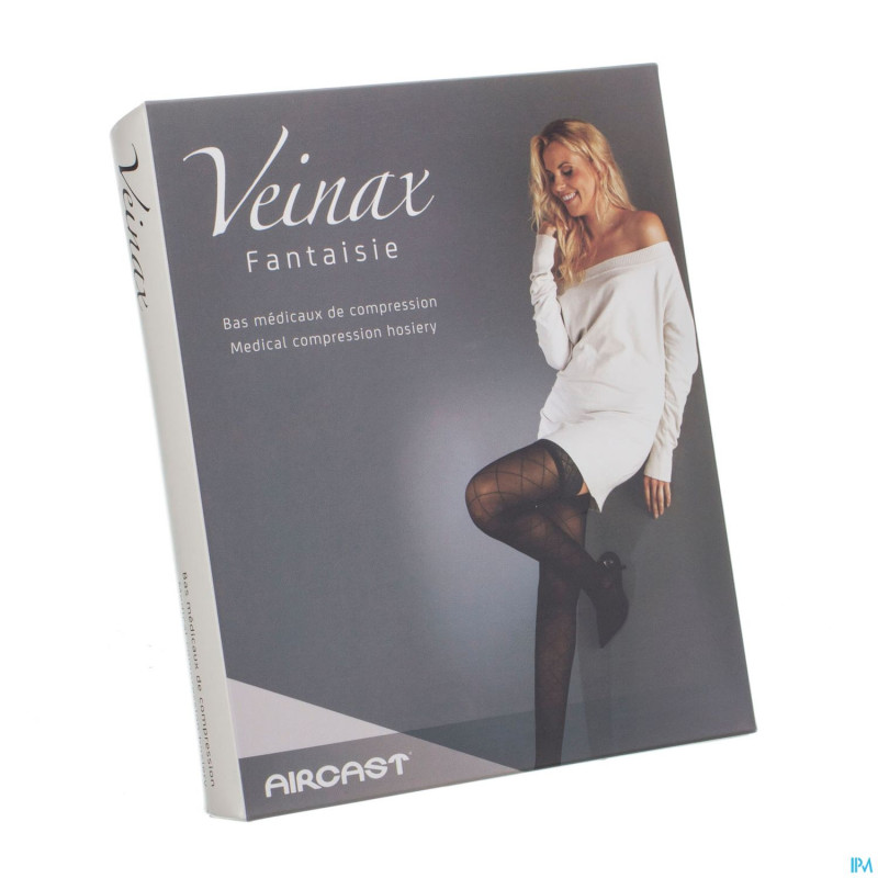 Veinax collant petit losange 2 long noir taille 3