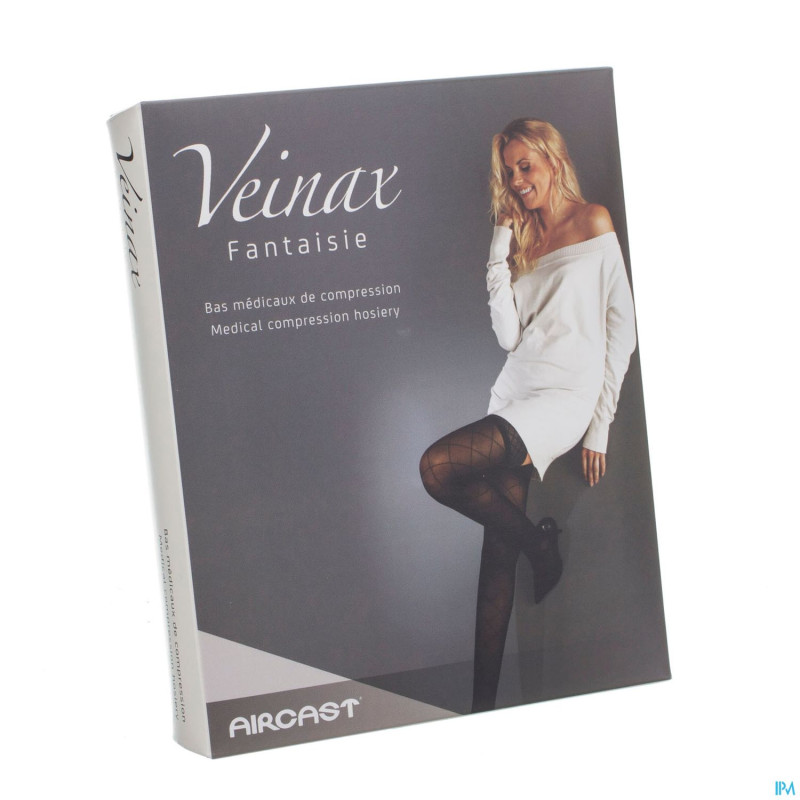 Veinax collant petit losange 2 long noir taille 4