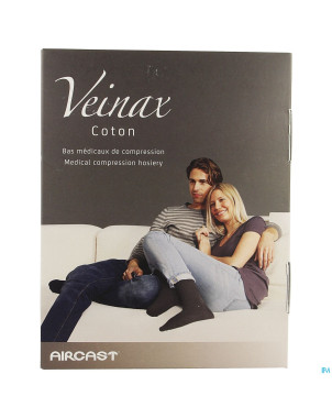 Veinax chausset. homme coton 2 long noir taille 3