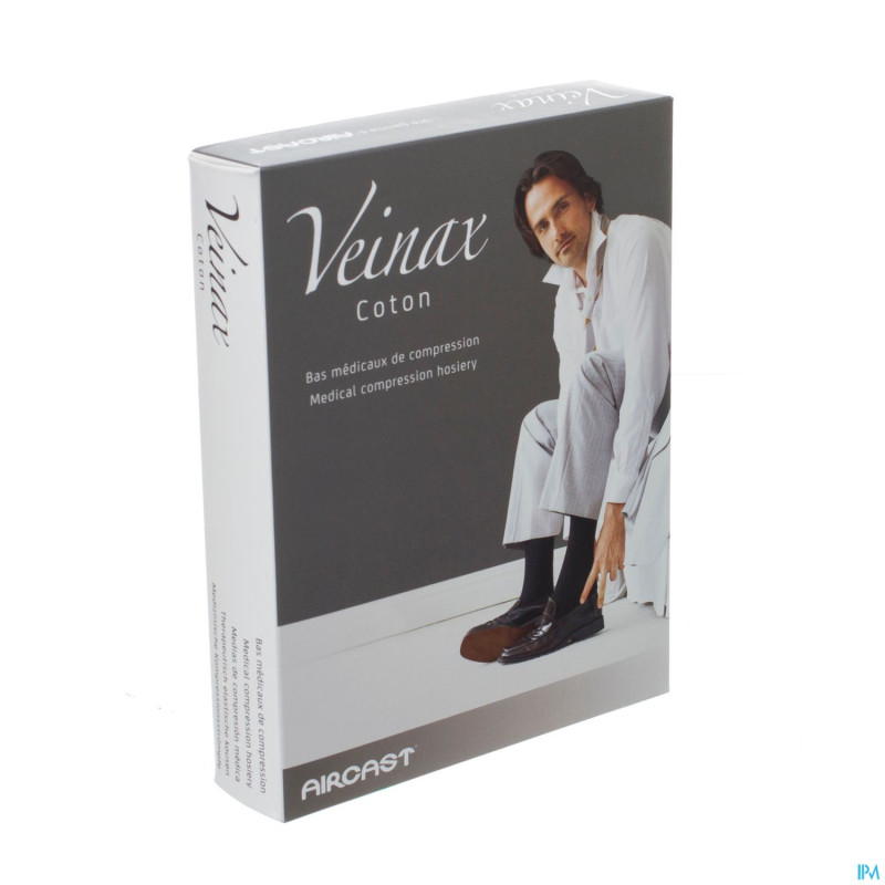 Veinax chausset.homme coton 2 long bl.marine 4