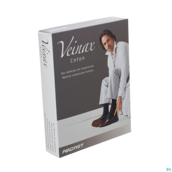 Veinax chausset.homme coton 2 long marron taille2