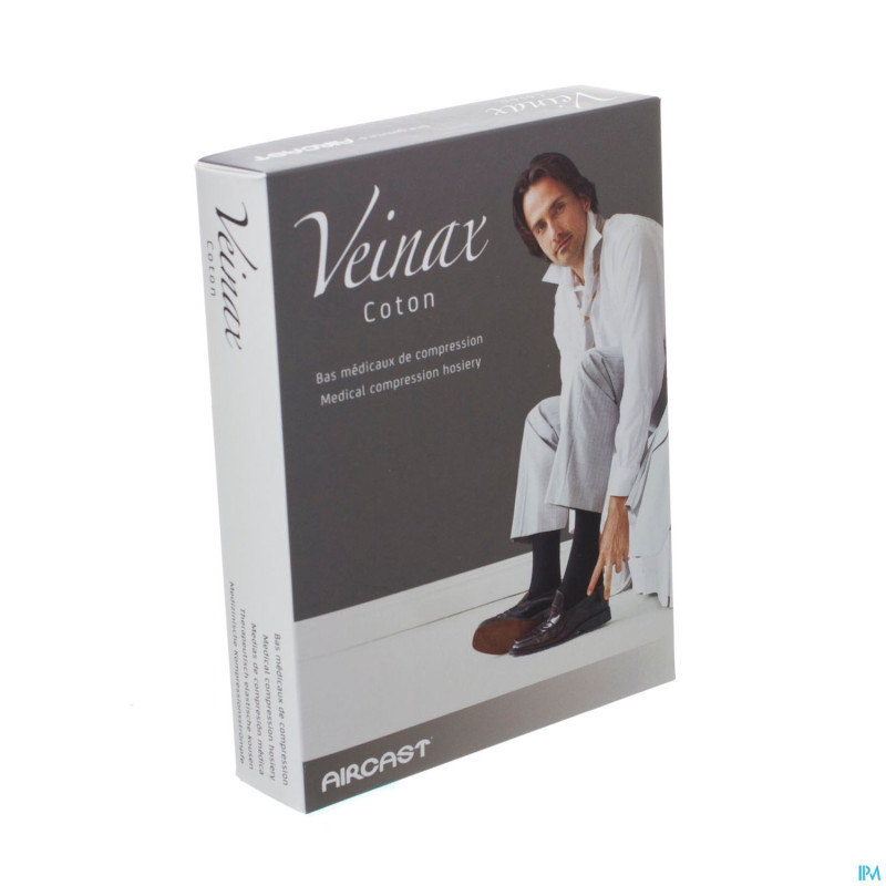 Veinax chausset.homme coton 2 long marron taille2