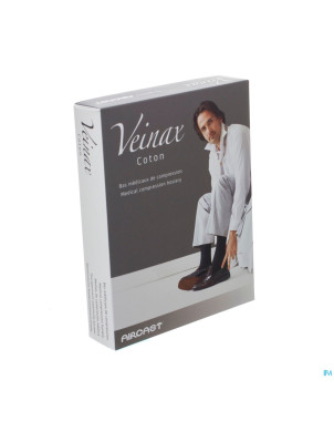 Veinax chausset.homme coton 2 long marron taille2