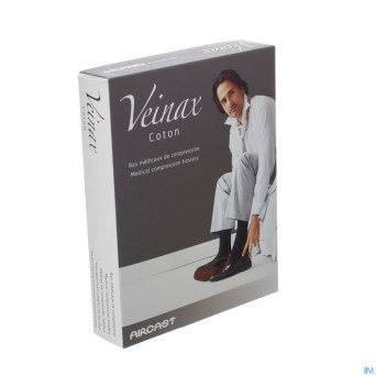 Veinax chausset.homme coton 2 long marron taille4