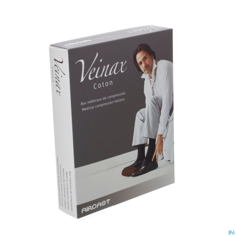 Veinax chausset.homme coton 2 long marron taille4