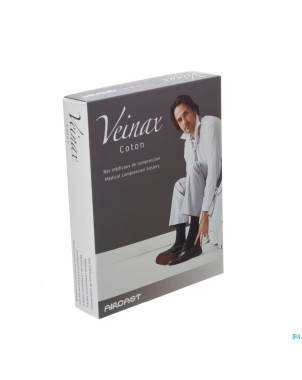 Veinax chausset.homme coton 2 long marron taille4