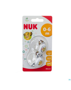 Nuk sucette duo lion king 0-6m