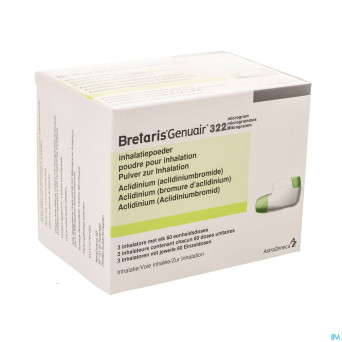 Bretaris genuair 322mcg poudre inhal 3x60 doses