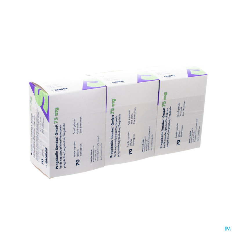 Pregabalin sandoz gmbh  75mg caps dur 210