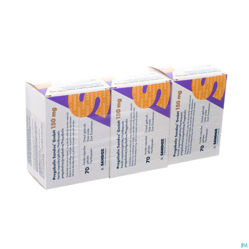 Pregabalin sandoz gmbh 150mg caps dur 210