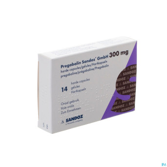 Pregabalin sandoz gmbh 300mg caps dur  14
