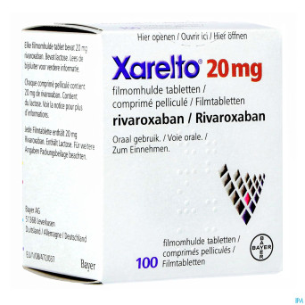 Xarelto 20 mg comp pell 100 x 20 mg