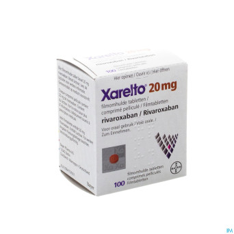 Xarelto 20 mg comp pell 100 x 20 mg
