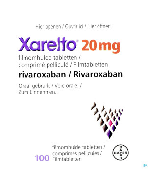 Xarelto 20 mg comp pell 100 x 20 mg