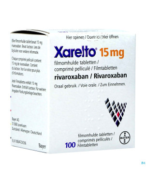 Xarelto 15 mg comp pell 100 x 15 mg
