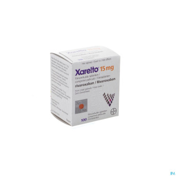 Xarelto 15 mg comp pell 100 x 15 mg