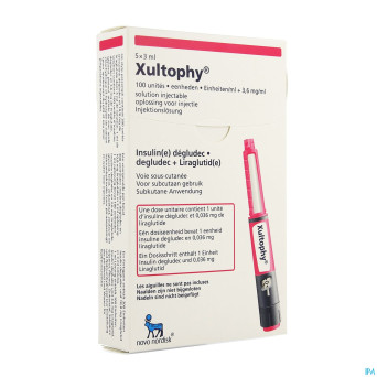 Xultophy 100u/ml+sol 3,6mg/ml stylo prerempli5x3ml