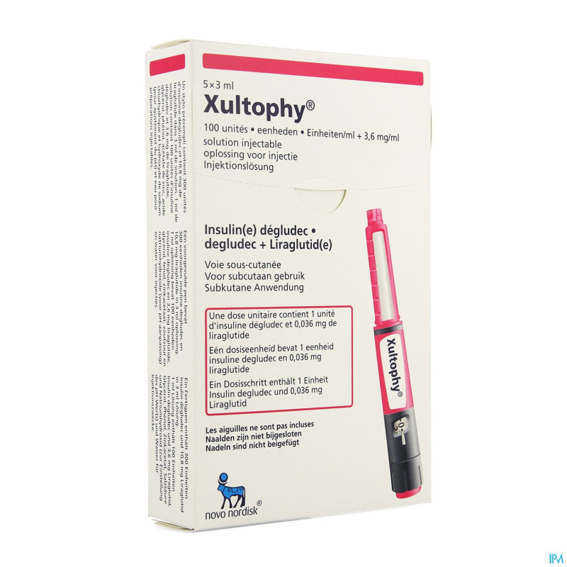 Xultophy 100u/ml+sol 3,6mg/ml stylo prerempli5x3ml