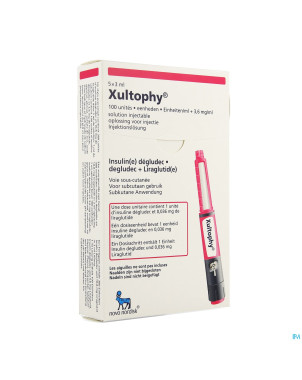 Xultophy 100u/ml+sol 3,6mg/ml stylo prerempli5x3ml
