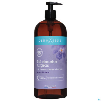 Marque v gel douche surgras violette   fl pompe 1l