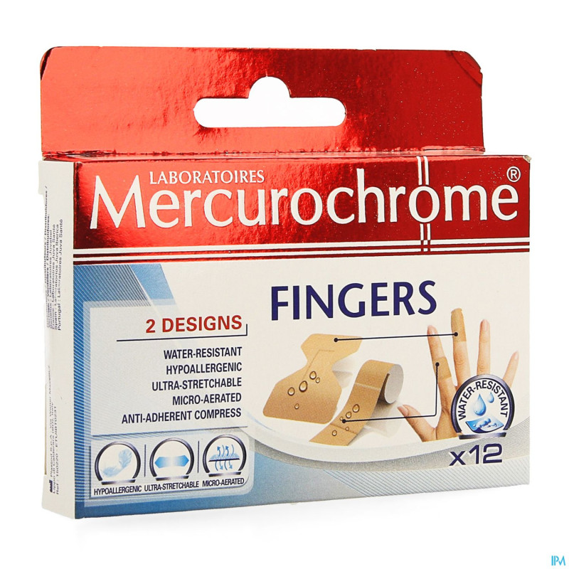 Mercurochrome pansement fingers    12