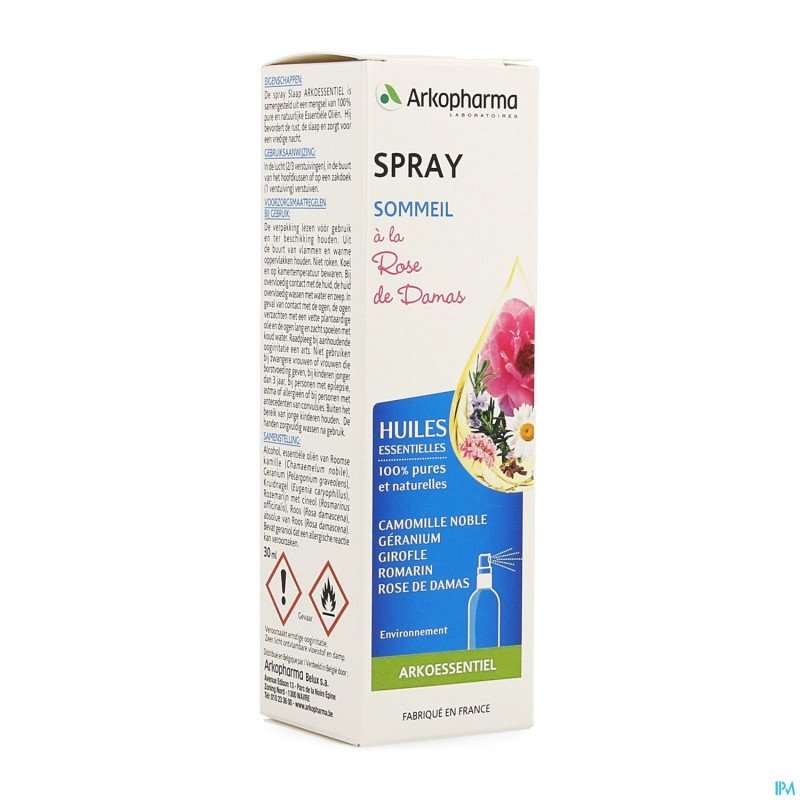 Arko essentiel spray sommeil rose damascus 30ml
