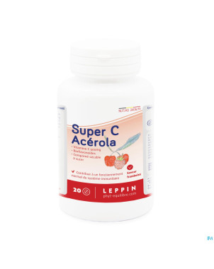 Leppin super c acerola 500mg framb.  comp croq. 20