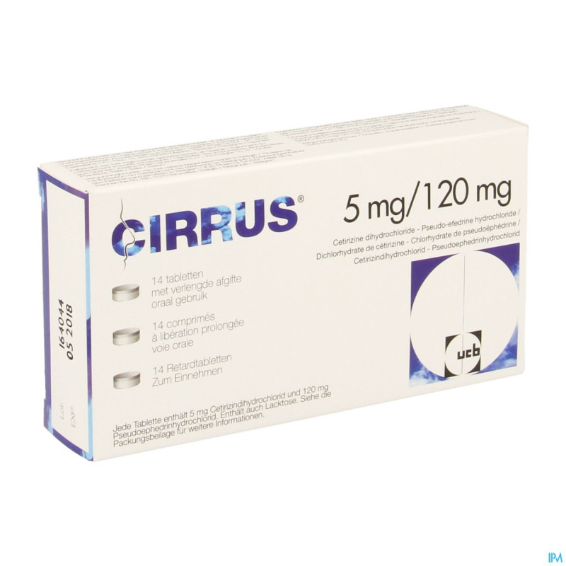Cirrus 5mg/120mg impexeco comp liber.prol. 14 pip