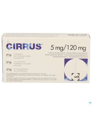 Cirrus 5mg/120mg impexeco comp liber.prol. 14 pip