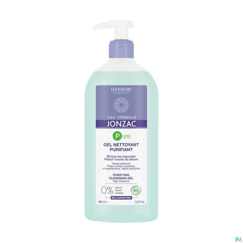 Jonzac pure gel purifiant bio    fl pompe 400ml