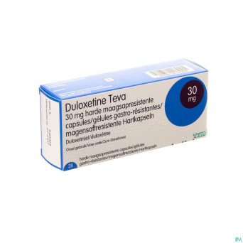 Duloxetine teva 30mg gastro resist caps 28 x 30mg