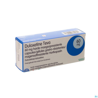 Duloxetine teva 60mg gastro resist caps 28 x 60mg