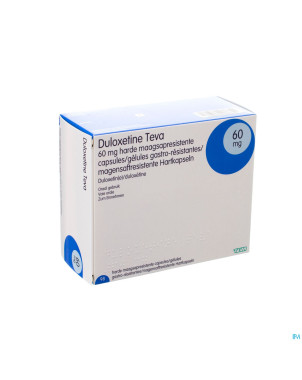 Duloxetine teva 60mg gastro resist caps 98 x 60mg