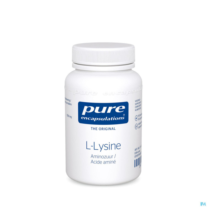 Pure encapsulations l-lysine acide amine  caps  90