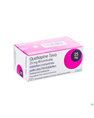 Quetiapine teva  25 mg comp pell 100