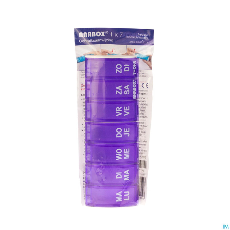 Boite medicaments anabox 7 x 1 fr