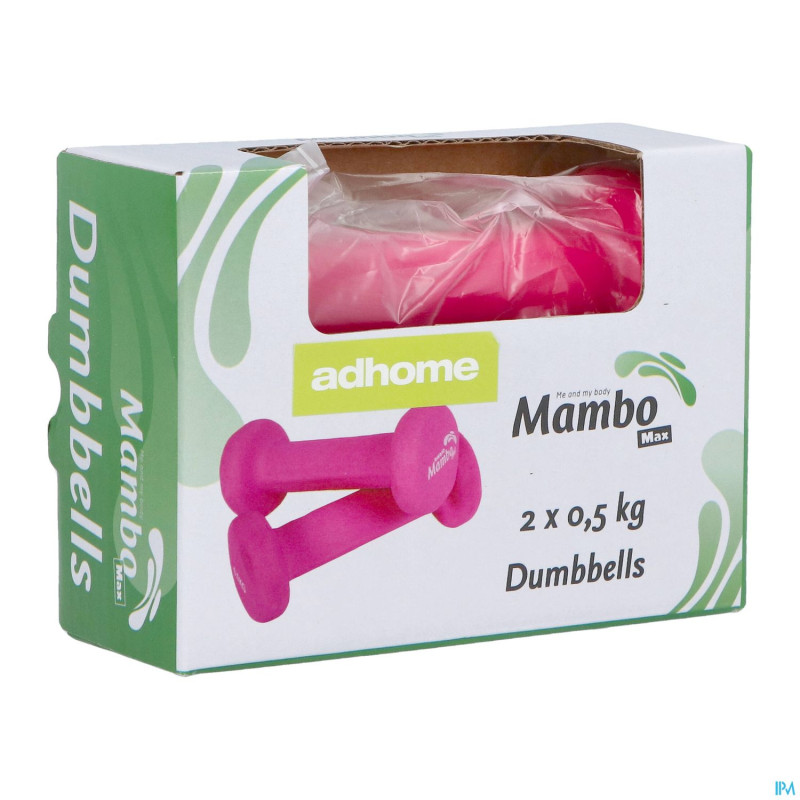 Halteres recouverts vinyle 0,5 kg rose 2