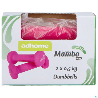 Halteres recouverts vinyle 0,5 kg rose 2