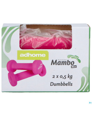 Halteres recouverts vinyle 0,5 kg rose 2