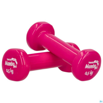 Halteres recouverts vinyle 0,5 kg rose 2