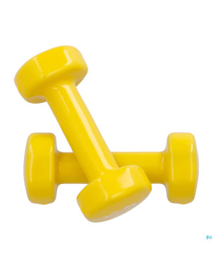 Halteres recouverts vinyle 1,0 kg jaune 2