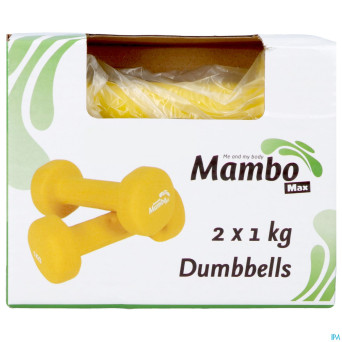 Halteres recouverts vinyle 1,0 kg jaune 2