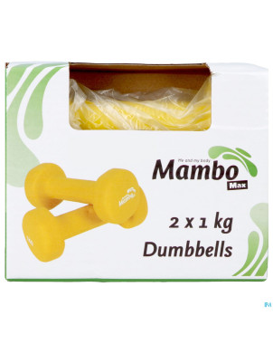 Halteres recouverts vinyle 1,0 kg jaune 2