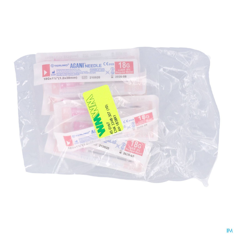 Terumo aiguille agani 18g 1 1/2 rb rose   10