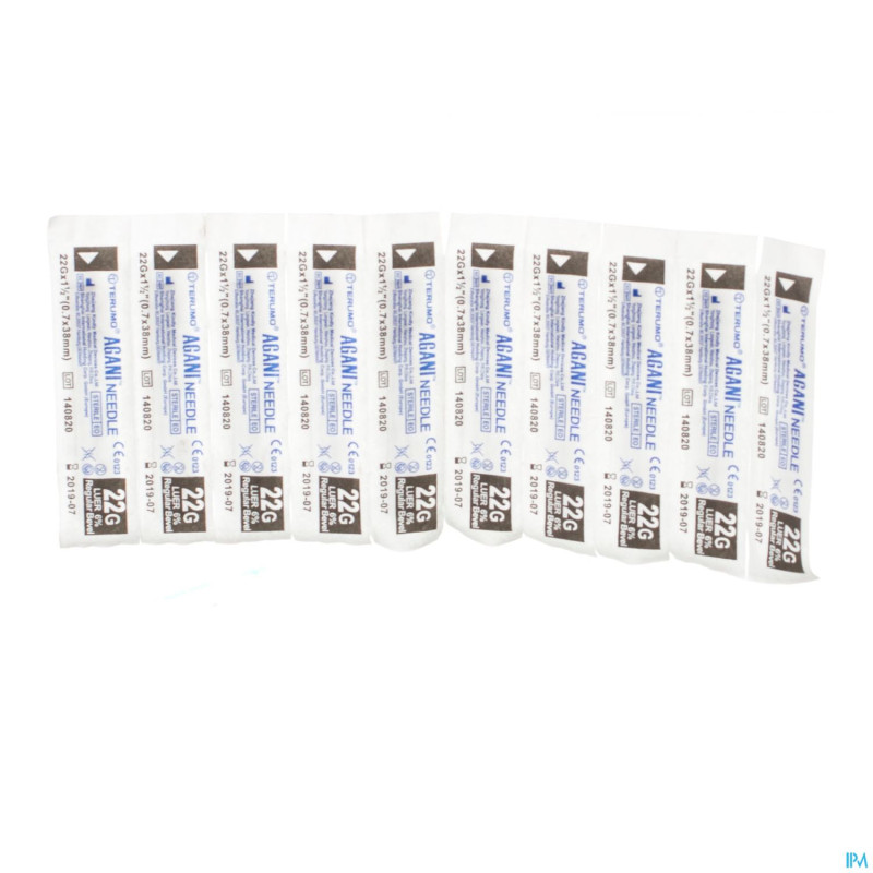 Terumo aiguille agani 22g 1 1/2 rb noir   10