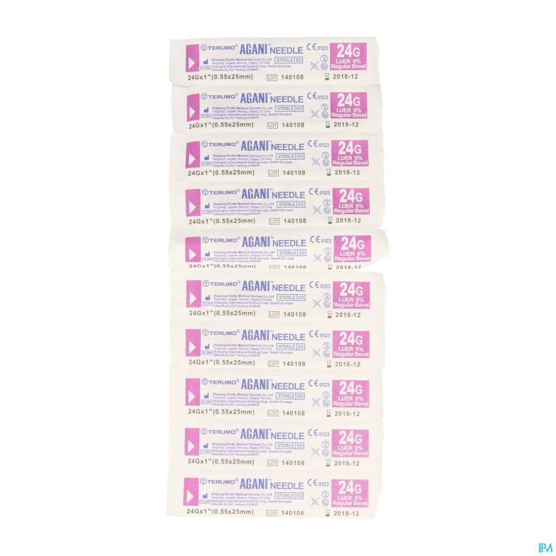 Terumo aiguille agani 24g 1 rb mauve    10