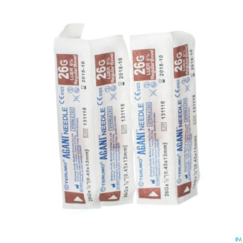 Terumo aiguille agani 26g 1/2 rb brun    10