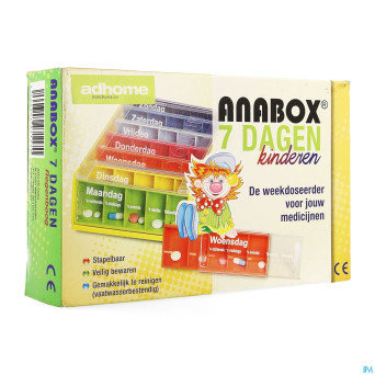 Kinderpillendoos anabox 7x5 rainbow  nl