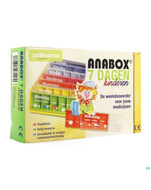 Kinderpillendoos anabox 7x5 rainbow  nl